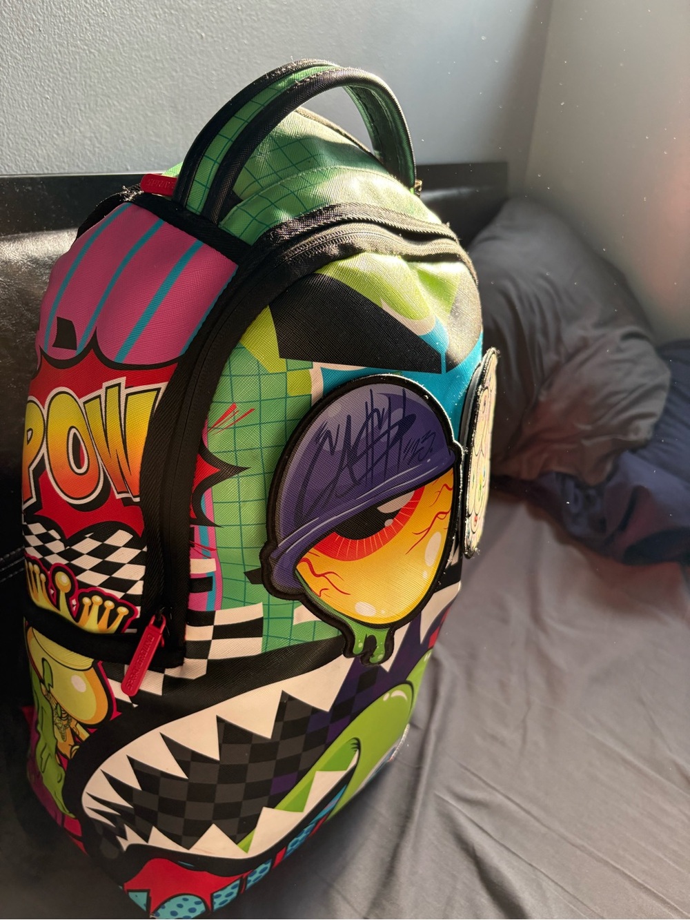 Sprayground Neon Multi-Color Graphic Backpack - Picture 2 of 5